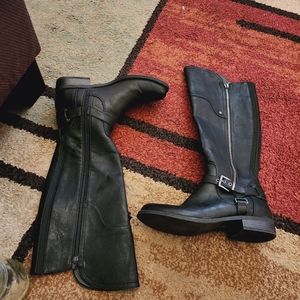 High motorcycle type boots.